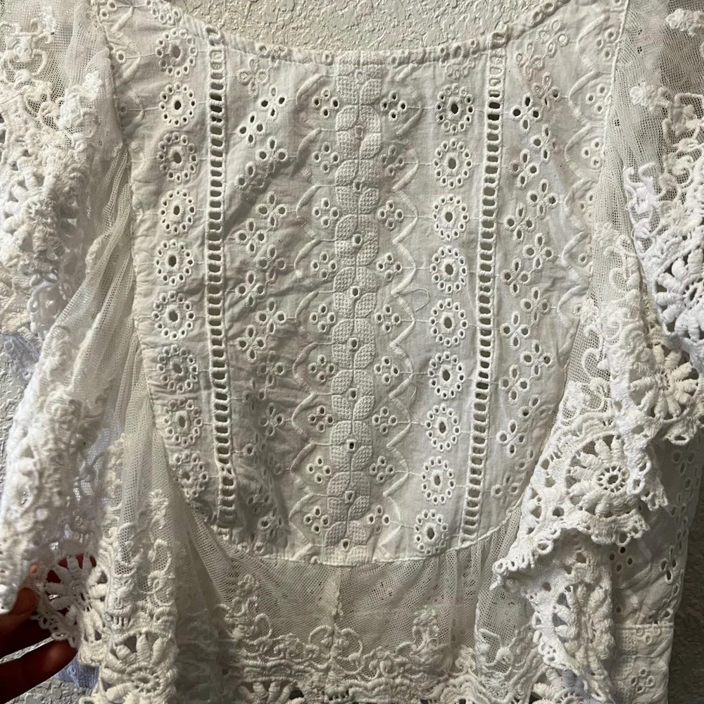 Free People Aurelia Eyelet Top - Picture 8 of 10
